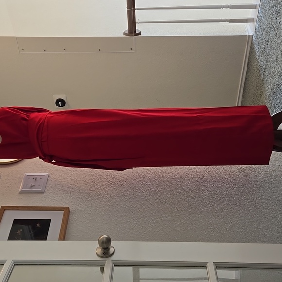 CLUB MONACO Tie Back V-Neck Jumpsuit in Tomato Red, Size 8 (NWT) - Picture 10 of 13